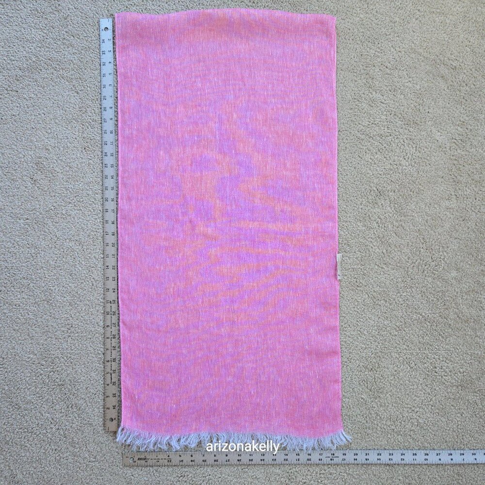 NWOT Italian Linen Scarf Pink - Picture 4 of 7